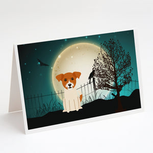 Halloween Scary Jack Russell Terrier Greeting Cards And Envelopes Pack Of 8