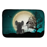 Caroline'S Treasures Halloween Scary Chinese Crested Black Dish Drying Mat, 14 X 21