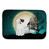 Caroline'S Treasures Halloween Scary White Boxer Cooper Dish Drying Mat, 14 X 21