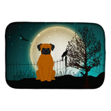 Caroline'S Treasures Halloween Scary Fawn Boxer Dish Drying Mat, 14 X 21