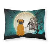 Caroline'S Treasures Halloween Scary Fawn Boxer Fabric Standard Pillowcase Bb2305Pillowcase, Multicolor