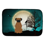 Caroline'S Treasures Halloween Scary Brindle Boxer Dish Drying Mat, 14 X 21