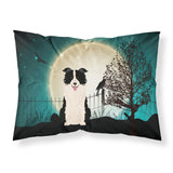 Caroline'S Treasures Halloween Scary Border Collie Black White Fabric Standard Pillowcase Bb2308Pillowcase, Multicolor