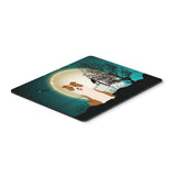 Caroline'S Treasures Halloween Scary Border Collie Red White Mouse Pad, Multicolor, 7.75X9.25 (Bb2309Mp)