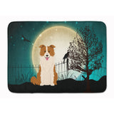 Caroline'S Treasures Halloween Scary Border Collie Red White Floor Mat, 19 X 27, Multicolor