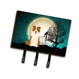 Caroline'S Treasures Halloween Scary Border Collie Red White Leash Or Key Holder Bb2309Th68, Triple