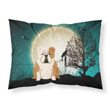 Caroline'S Treasures Halloween Scary English Bulldog Fawn White Fabric Standard Pillowcase Bb2315Pillowcase, Multicolor