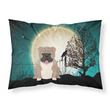 Caroline'S Treasures Halloween Scary English Bulldog Grey Brindle Fabric Standard Pillowcase Bb2316Pillowcase, Multicolor