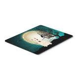 Caroline'S Treasures Halloween Scary Bull Terrier White Mouse Pad, Multicolor, 7.75X9.25 (Bb2328Mp)