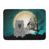 Caroline'S Treasures Halloween Scary Chow Blue Floor Mat, 19 X 27, Multicolor