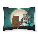 Caroline'S Treasures Halloween Scary Chow Chocolate Fabric Standard Pillowcase Bb2331Pillowcase, Multicolor