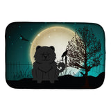 Caroline'S Treasures Halloween Scary Chow Dish Drying Mat, 14 X 21