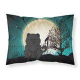 Caroline'S Treasures Halloween Scary Chow Black Fabric Standard Pillowcase Bb2333Pillowcase, Multicolor