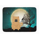 Caroline'S Treasures Halloween Scary Chow Cream Floor Mat, 19 X 27, Multicolor