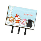 Caroline'S Treasures Christmas Carolers Merry Pug Black Leash Or Key Holder Bb2337Th68, Triple