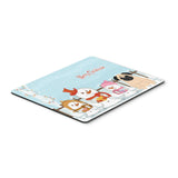 Caroline'S Treasures Merry Christmas Carolers Pug Fawn Mouse Pad, Multicolor, 7.75X9.25 (Bb2339Mp)