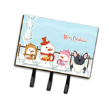 Caroline'S Treasures Christmas Carolers Merry French Bulldog Black White Leash Or Key Holder Bb2343Th68, Triple