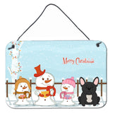 Caroline'S Treasures Christmas Carolers Merry French Bulldog Black Wall Or Door Hanging Prints Bb2345Ds812, 8 X 12