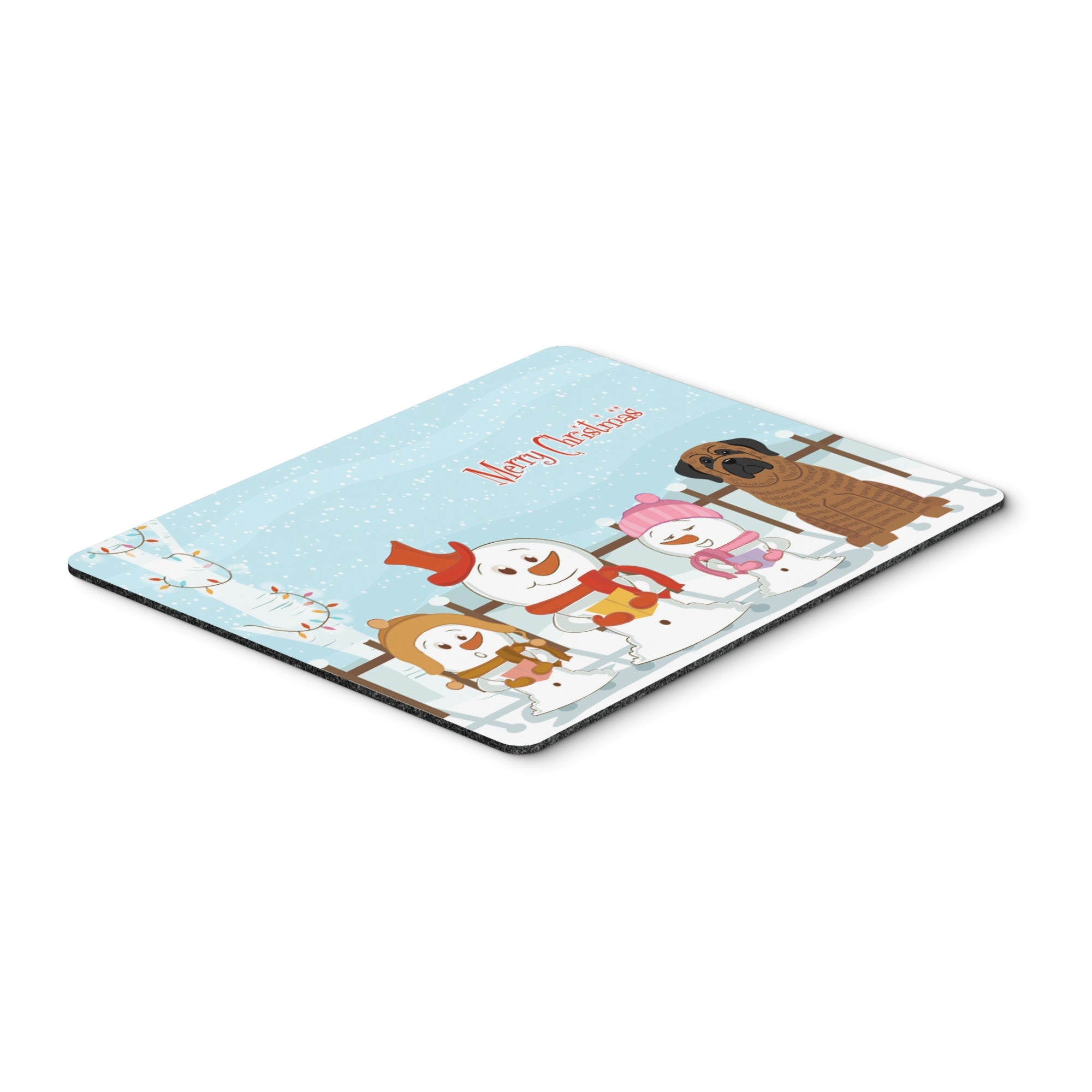 Caroline'S Treasures Merry Christmas Carolers Mastiff Brindle Mouse Pad, Multicolor, 7.75X9.25 (Bb2346Mp)