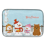 Caroline'S Treasures Merry Christmas Carolers Norwich Terrier Dish Drying Mat, 14 X 21