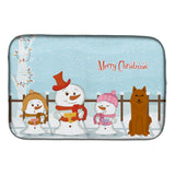 Caroline'S Treasures Karelian Bear Dog Dish Drying Mat, 14 X 21, Christmas Carolers
