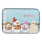 Caroline'S Treasures Merry Christmas Carolers South Russian Sheepdog Dish Drying Mat, 14 X 21