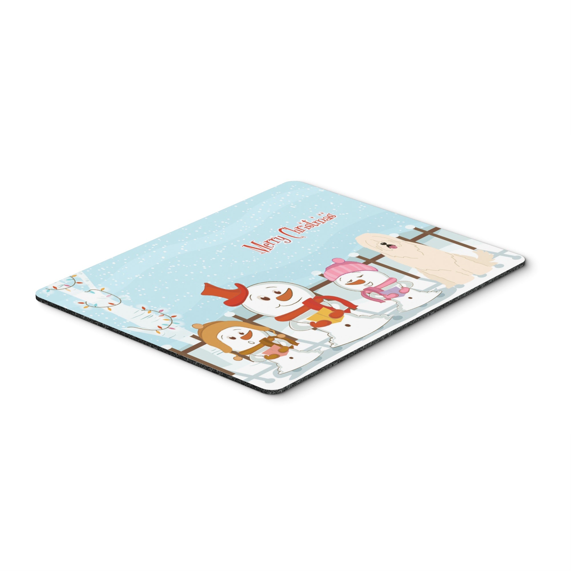 Caroline'S Treasures Merry Christmas South Russian Sheepdog Mouse Pad, Multicolor, 7.75X9.25 (Bb2355Mp)