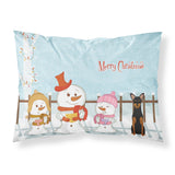 Caroline'S Treasures Merry Christmas Carolers Manchester Terrier Fabric Standard Pillowcase Bb2359Pillowcase, Multicolor