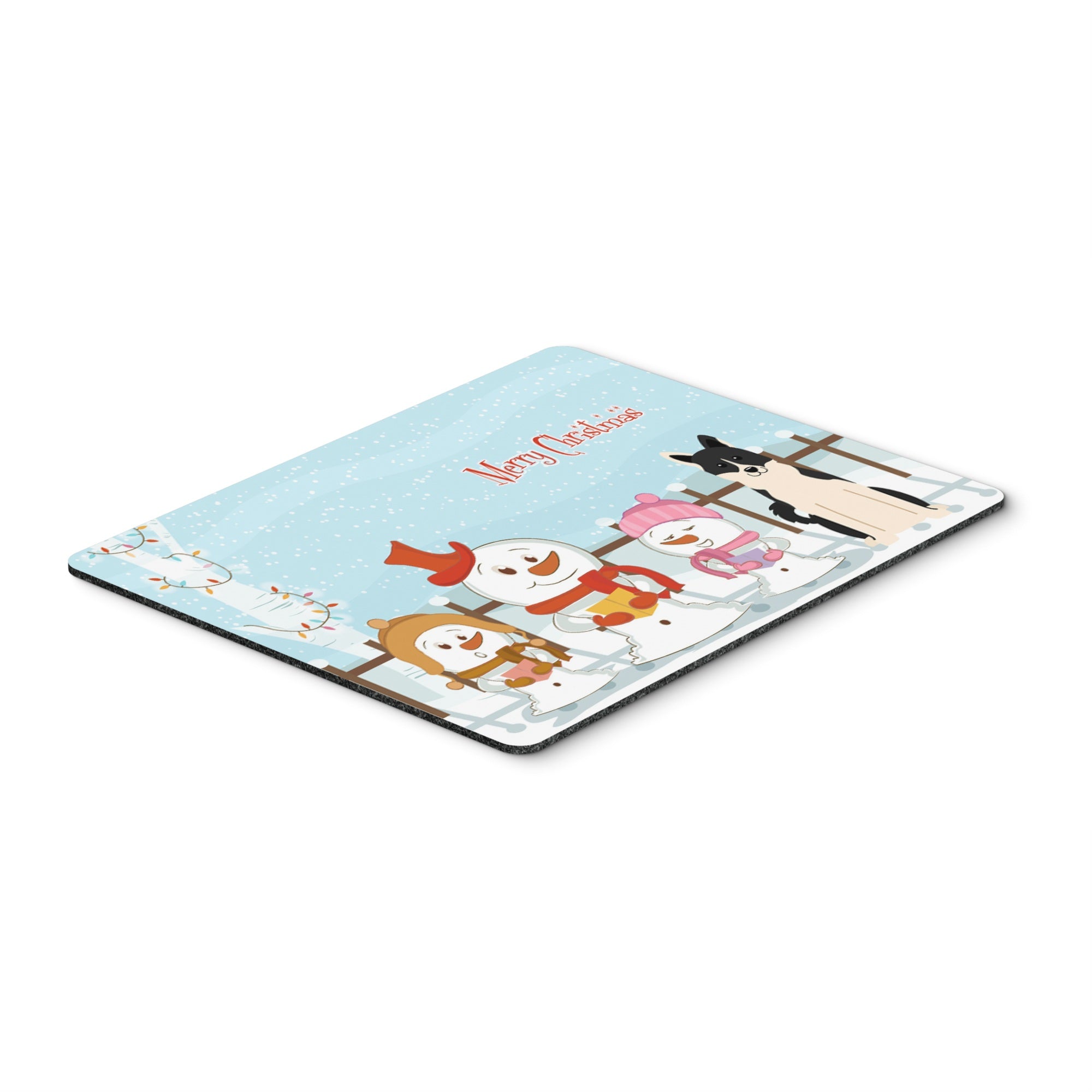Caroline'S Treasures Merry Christmas Russo-European Laika Spitz Mouse Pad, Multicolor, 7.75X9.25 (Bb2360Mp)