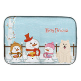 Caroline'S Treasures Merry Christmas Carolers Samoyed Dish Drying Mat, 14 X 21