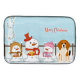 Caroline'S Treasures Merry Christmas Carolers Beagle Dish Drying Mat, 14 X 21