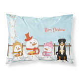 Caroline'S Treasures Merry Christmas Carolers Appenzeller Sennenhund Fabric Standard Pillowcase Bb2374Pillowcase, Multicolor