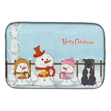 Caroline'S Treasures Merry Christmas Carolers Staffordshire Bull Terrier Dish Drying Mat, 14 X 21