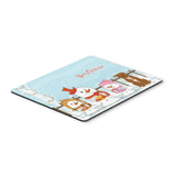 Caroline'S Treasures Merry Christmas Staffordshire Brown Mouse Pad, Multicolor, 7.75X9.25 (Bb2378Mp)