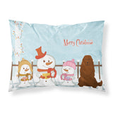 Caroline'S Treasures Merry Christmas Carolers Caucasian Shepherd Dog Fabric Standard Pillowcase Bb2381Pillowcase, Multicolor