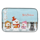 Caroline'S Treasures Miniature Schnauzer Dish Drying Mat, 14 X 21, Christmas Carolers
