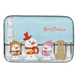 Caroline'S Treasures Merry Christmas Carolers Yellow Labrador Dish Drying Mat, 14 X 21