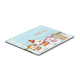 Caroline'S Treasures Merry Christmas Carolers Yellow Labrador Mouse Pad, Multicolor, 7.75X9.25 (Bb2386Mp)