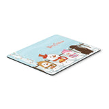 Caroline'S Treasures Merry Christmas Carolers Chocolate Labrador Mouse Pad, Multicolor, 7.75X9.25 (Bb2387Mp)