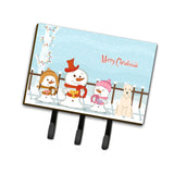 Caroline'S Treasures Christmas Carolers Merry Soft Coated Wheaten Terrier Leash Or Key Holder Bb2392Th68, Triple