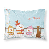 Caroline'S Treasures Merry Christmas Carolers Irish Terrier Fabric Standard Pillowcase Bb2393Pillowcase, Multicolor