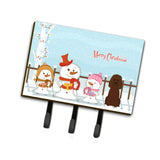 Caroline'S Treasures Merry Christmas Carolers Irish Water Spaniel Leash Or Key Holder Bb2394Th68, Triple, Multicolor