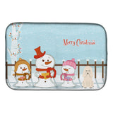 Caroline'S Treasures Merry Christmas Carolers Poodle Dish Drying Mat, 14 X 21