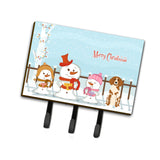 Caroline'S Treasures Merry Christmas Carolers Brittany Spaniel Leash Or Key Holder Bb2403Th68, Triple, Multicolor