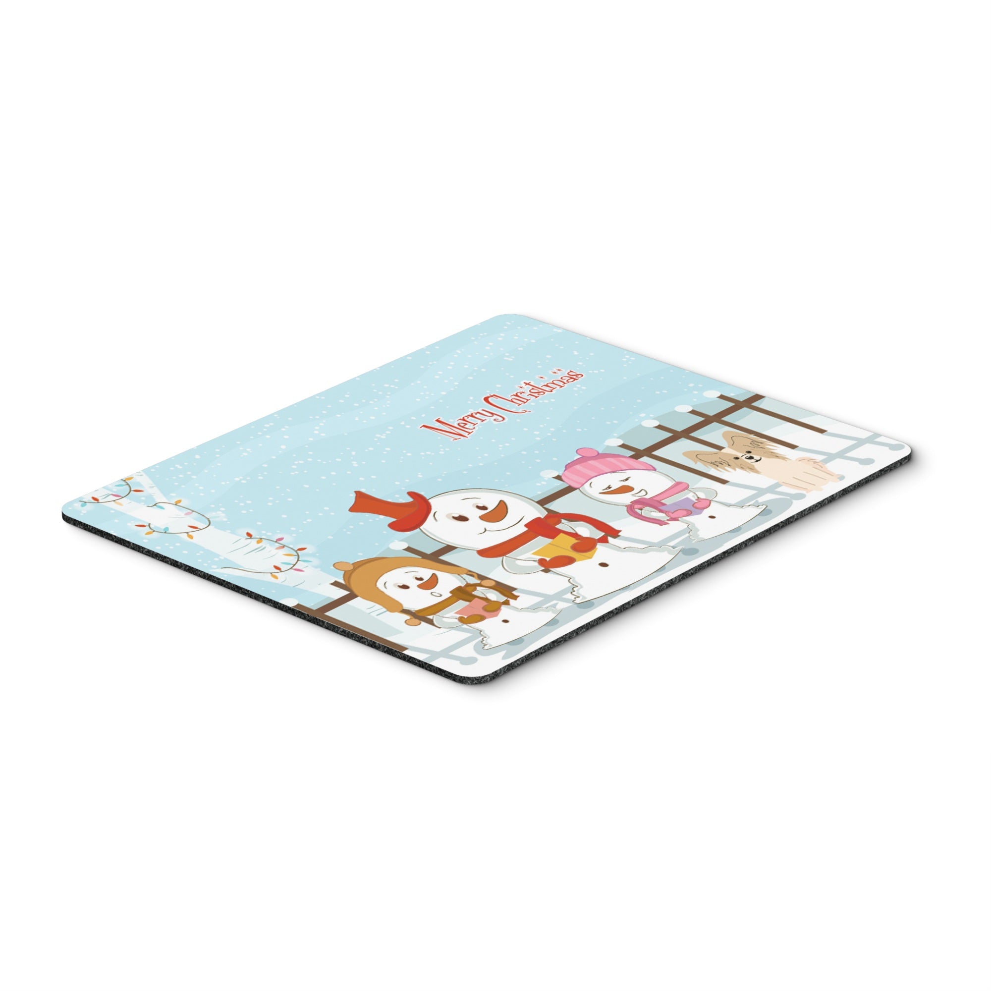 Caroline'S Treasures Merry Christmas Papillon Sable White Mouse Pad, Multicolor, 7.75X9.25 (Bb2408Mp)