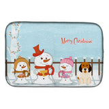 Caroline'S Treasures Merry Christmas Carolers Petit Basset Griffon Veenden Dish Drying Mat, 14 X 21