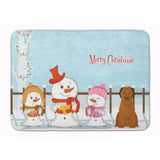 Caroline'S Treasures Merry Christmas Carolers Briard Brown Floor Mat, 19 X 27, Multicolor