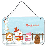 Caroline'S Treasures Merry Christmas Carolers Shih Tzu Chocolate Wall Or Door Hanging Prints Bb2417Ds812, 8 X 12, Mult