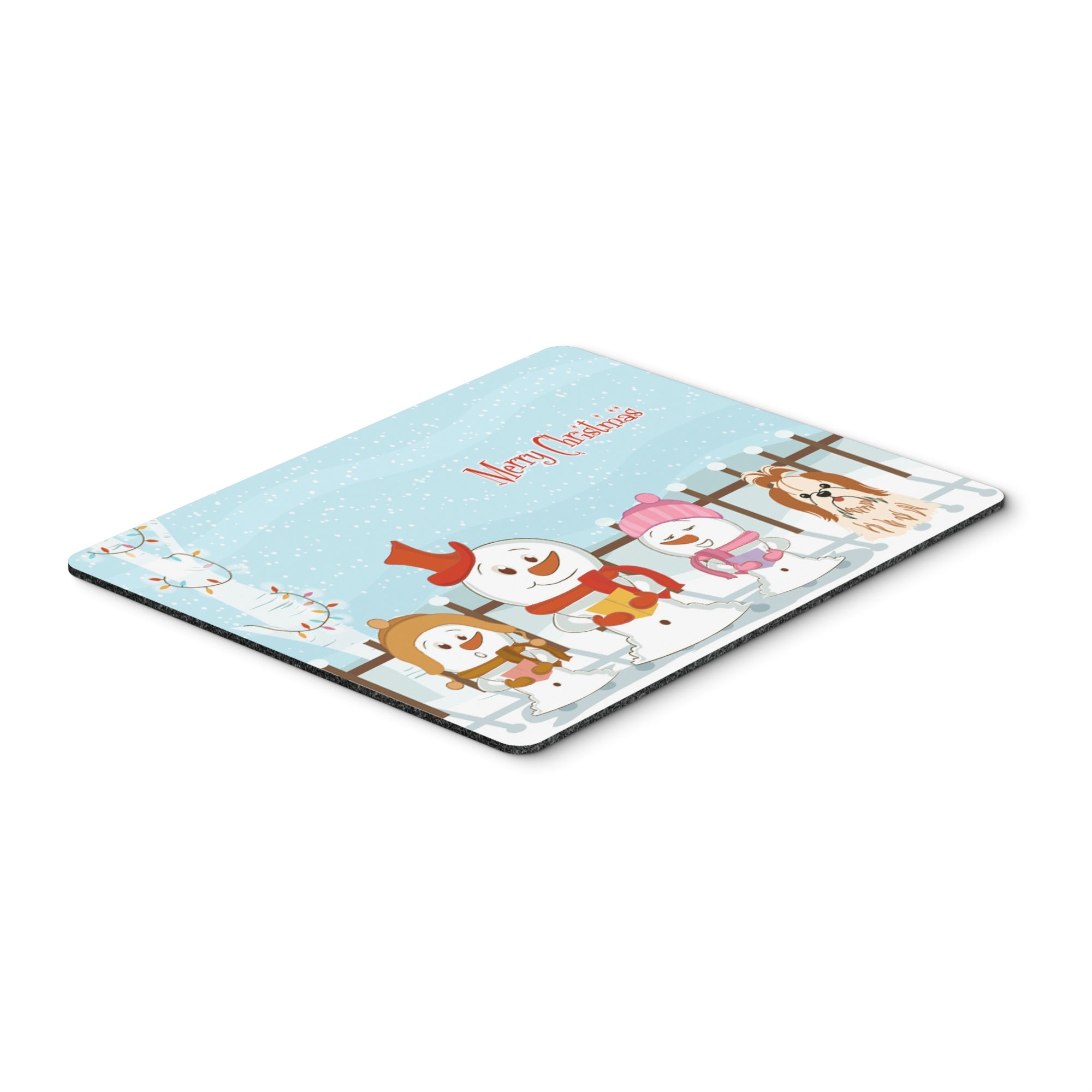 Caroline'S Treasures Merry Christmas Carolers Shih Tzu Red White Mouse Pad, Multicolor, 7.75X9.25 (Bb2418Mp)