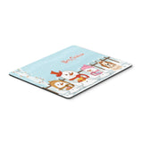 Caroline'S Treasures Merry Christmas Carolers Shih Tzu Red White Mouse Pad, Multicolor, 7.75X9.25 (Bb2418Mp)